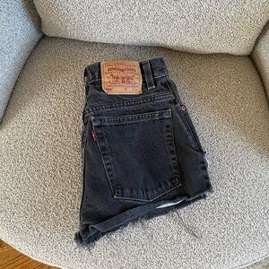 Levi’s Black Denim 550s Shorts